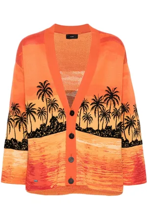Alanui Kerala Sunset intarsia-knit cardigan