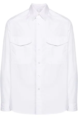 Mordecai Striped-print poplin shirt