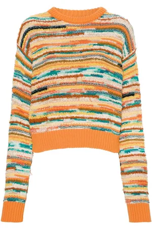 Alanui Madurai striped intarsia-knit jumper