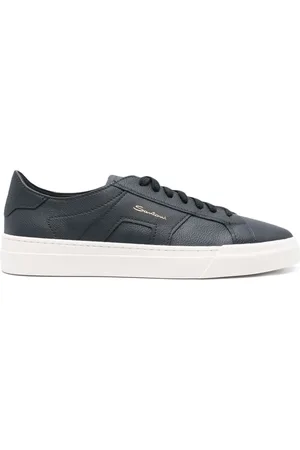 santoni Grained leather sneakers
