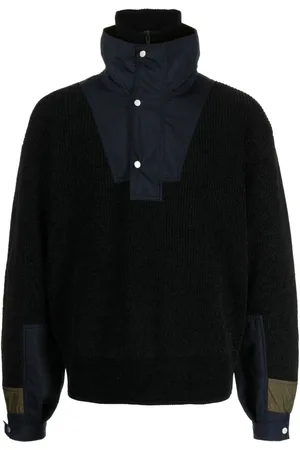 CROQUIS Contrast-panel knit jumper