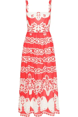 Borgo De Nor Ninet lace-trim midi dress