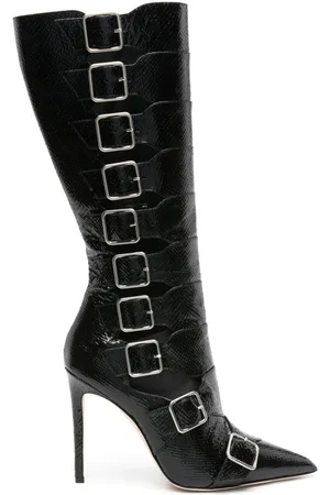 PARIS TEXAS Tyra 100mm buckled leather boots