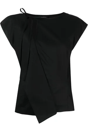 Lee Mathews Tie-fastening asymmetric cotton top
