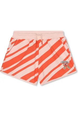 Kenzo Diagonal-stripe organic cotton shorts