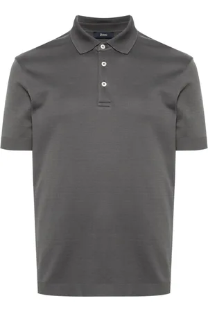 HERNO Button-up cotton polo shirt