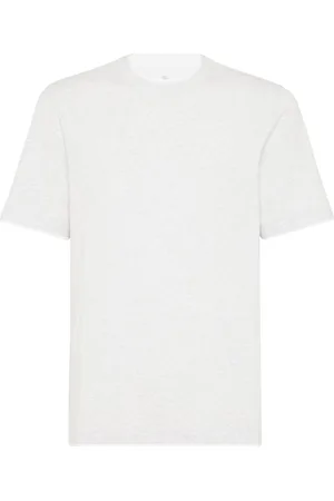 Brunello Cucinelli Mélange-effect cotton T-shirt