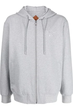 MCM Essential logo-embroidered zip-up hoodie