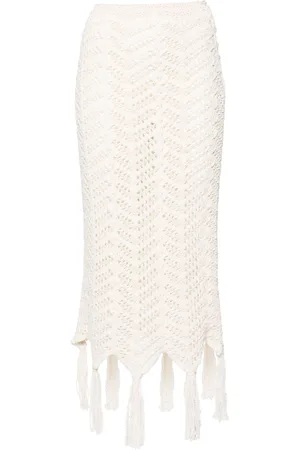 Alanui Chevron-knit maxi skirt