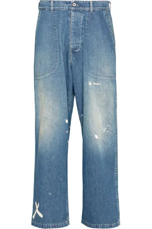Maison Margiela Paint-splatter wide-leg jeans