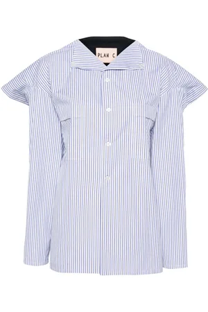 Plan C Colourblock panelled shirt