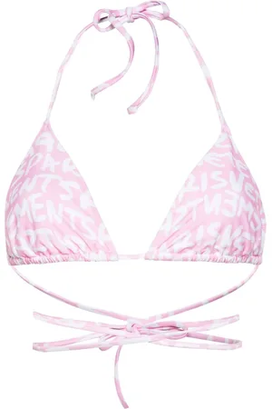 Vetements Logo-print halterneck bikini top