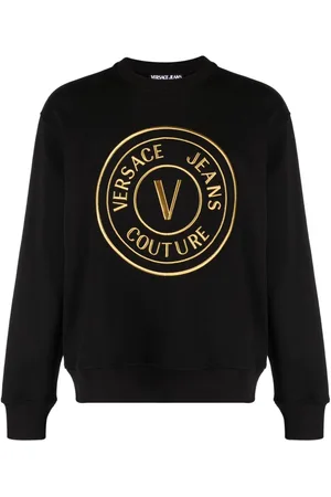 VERSACE V-emblem embroidered sweatshirt