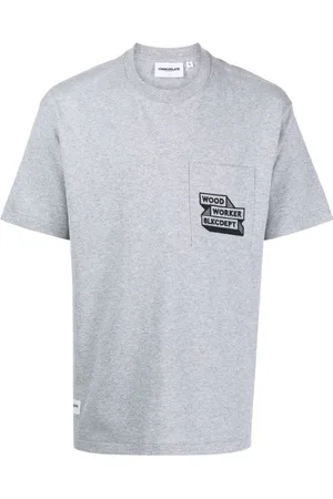 Chocoolate Slogan-embroidered cotton T-shirt