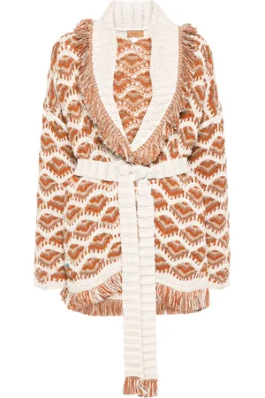 Alanui Hawa Mahal patterned-intarsia cardigan