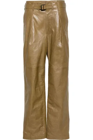 LEMAIRE Wide-leg leather trousers