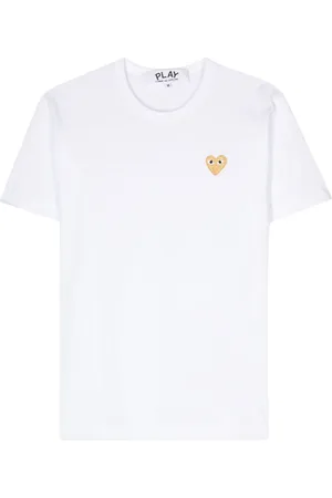 Comme des Garçons Heart-patch cotton T-shirt