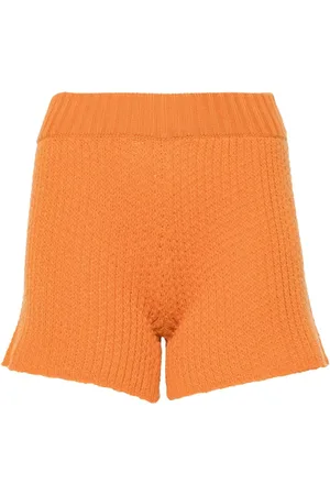 Alanui Finest ribbed-knit shorts