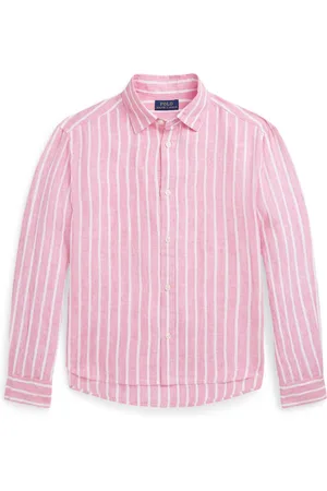 Ralph Lauren Logo-embroidered striped linen shirt