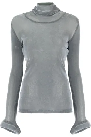MELITTA BAUMEISTER Circle-cuff sheer top