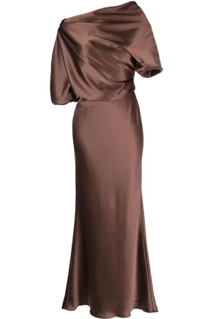 Amsale Off-shoulder draped maxi dress