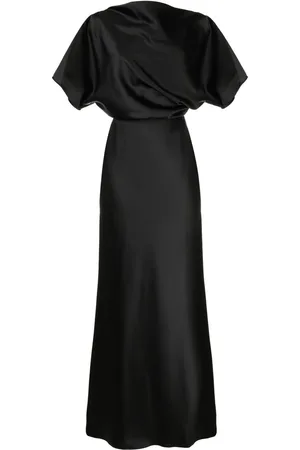 Amsale Draped satin gown