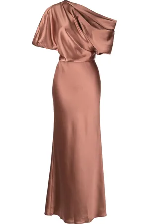 Amsale Off-shoulder draped maxi dress