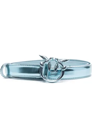 Pinko Love Birds-buckle leather belt