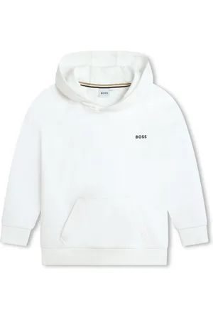 HUGO BOSS Logo-print cotton-blend hoodie