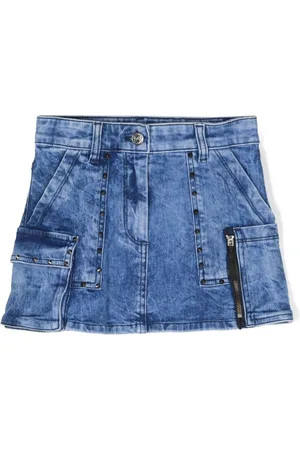 MONNALISA Denim cargo skirt