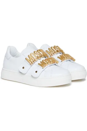 Moschino Logo-plaque leather sneakers