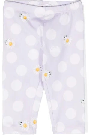 MONNALISA Polka-dot stretch-cotton leggins