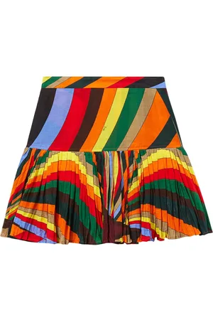 Puccini Iride-print pleated skirt
