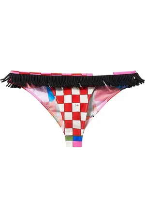 Puccini Check-print bikini bottoms