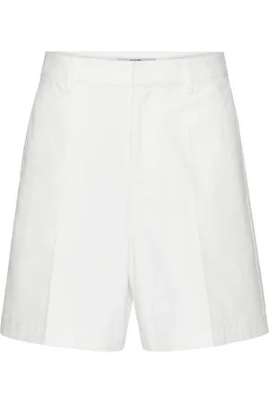 VALENTINO GARAVANI V-detail canvas bermuda shorts