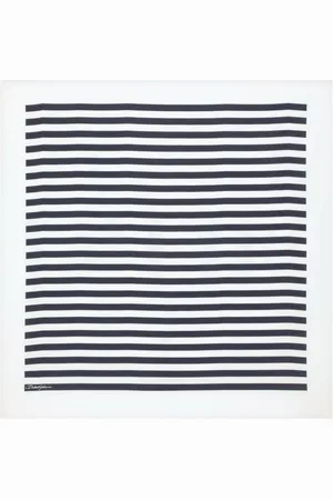 Dolce & Gabbana Logo-print striped silk scarf