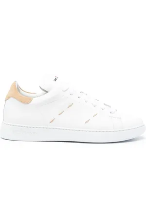 Kiton Stitched leather sneakers
