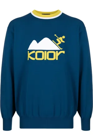 Kolor Intarsia-knit logo jumper