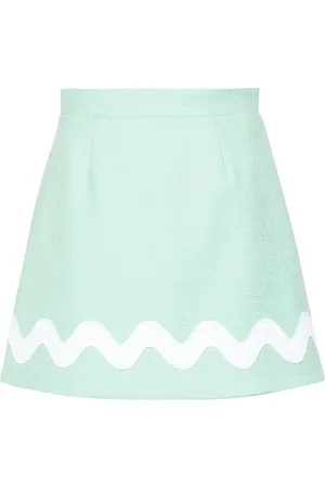 Patou Wave tweed mini skirt