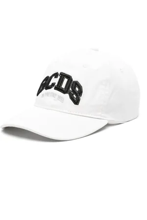 GCDS Logo-embroidered cotton cap