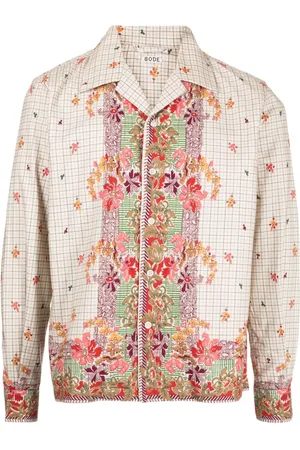 BODE Floral-print cotton shirt