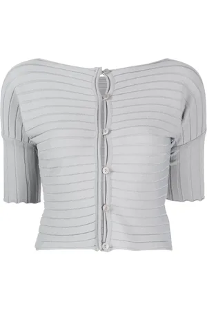 Low Classic Ribbed buttoned fine-knitted top