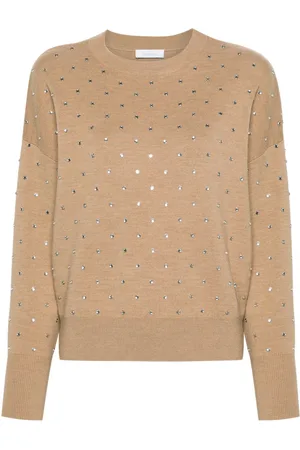 Paco rabanne Crystal-embellished wool jumper