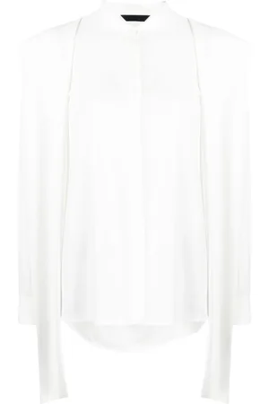 JUUN.J Drape-detail long-sleeve shirt