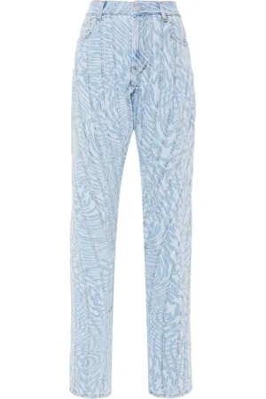 MUGLER Star-print tapered jeans