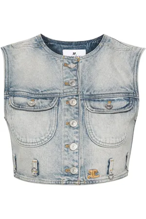 Courrèges Multiflex cropped denim vest