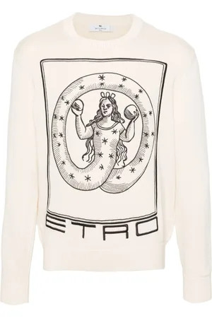 Etro Motif-embroidered cotton jumper
