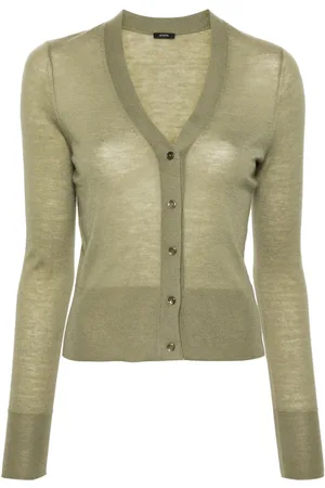 Joseph V-neck fine-knit cardigan