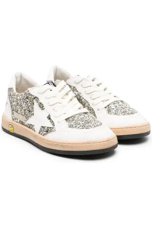 Golden Goose Ball Star-patch glitter sneakers
