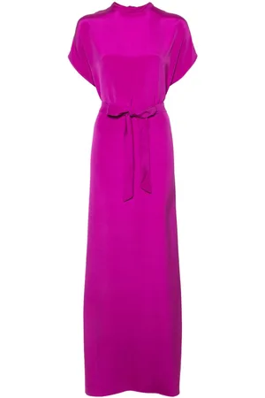 JEAN-LOUIS SABAJI Tied-waist short-sleeve maxi dress